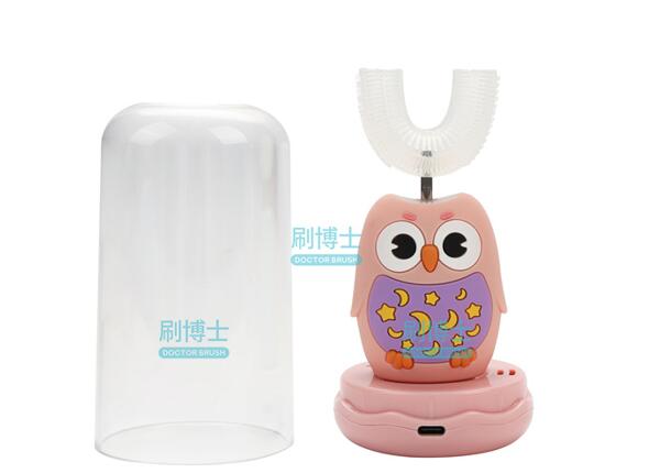 2歲兒童電動(dòng)牙刷u型推薦：刷博士可愛(ài)卡通款U型兒童牙刷